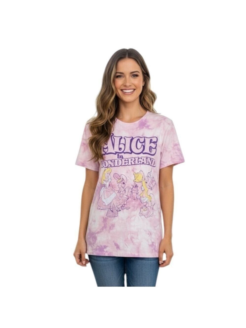 Disney Alice In Wonderland Purple Tie Dye T-Shirt Women's XS